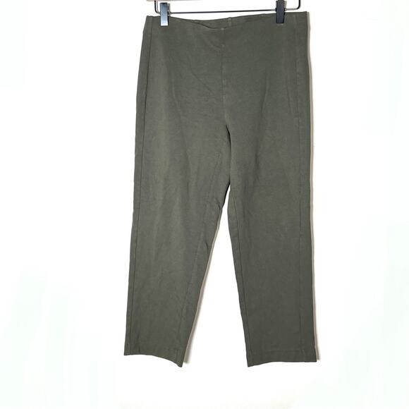 J. Jill army green elastic waist slim leg cropped casual pants size XS B143 - Picture 1 of 4